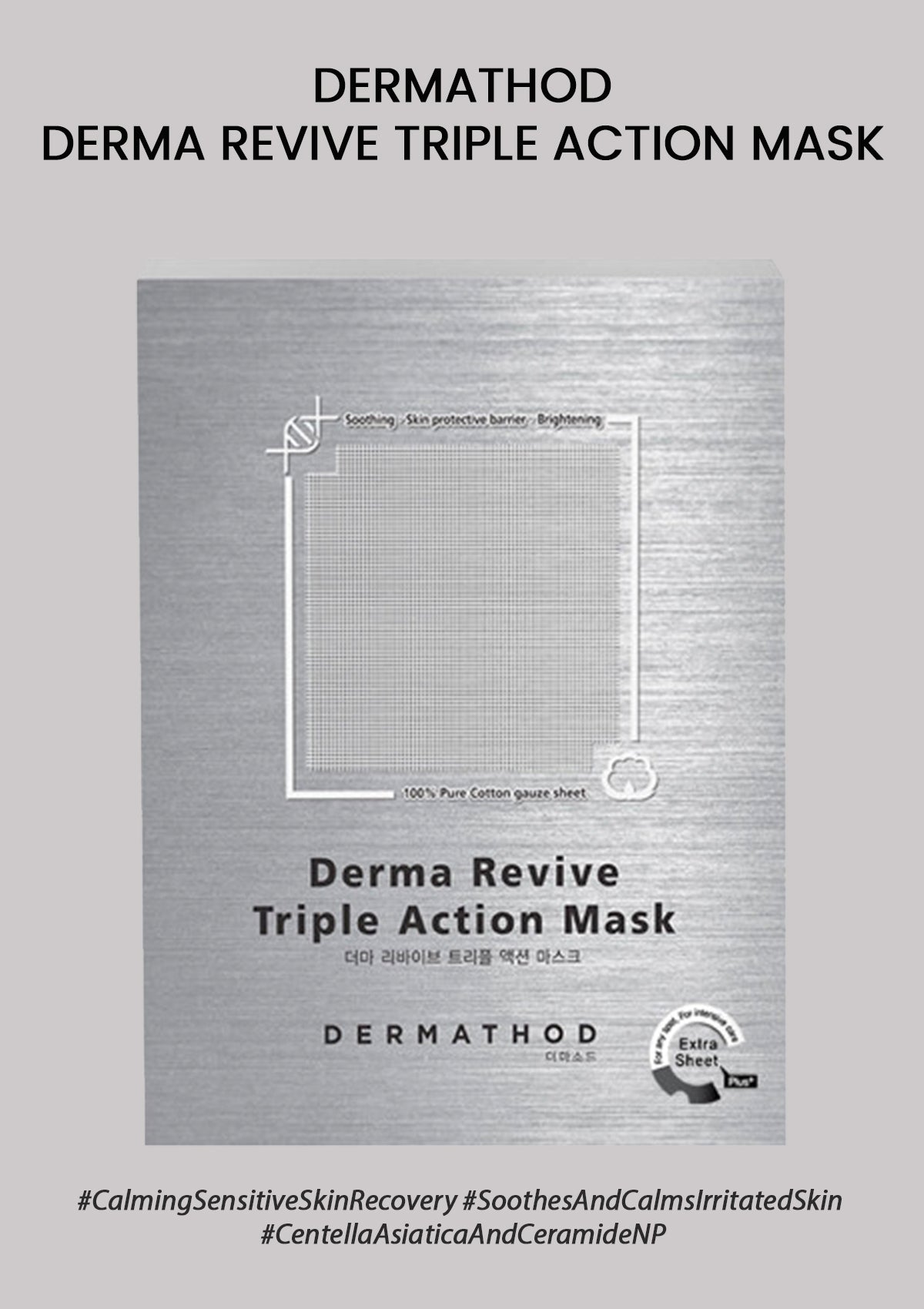 [DERMATHOD] Derma Revive Triple Action Mask (1 Box= 8 Mask)