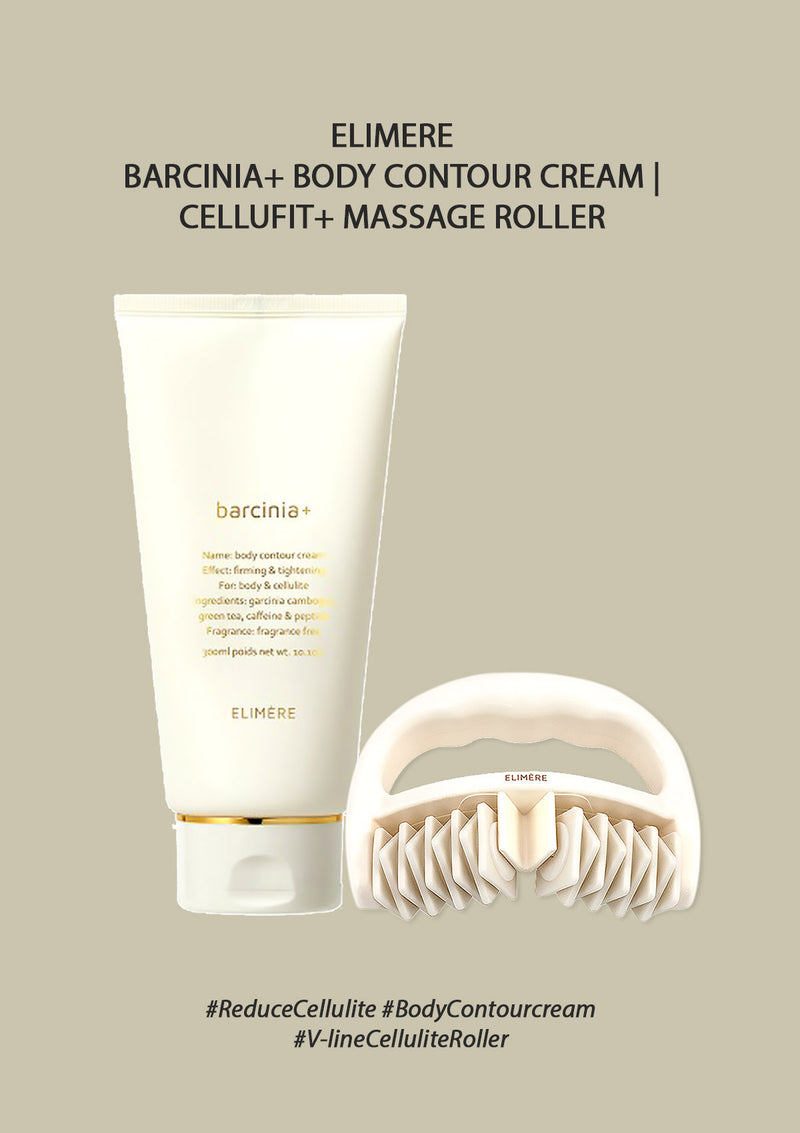[ELIMERE] Barcinia+ Body Contour Cream + Cellufit+ Massage Roller 300ml