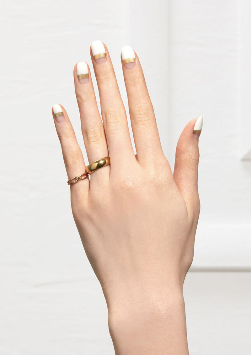 [Mister Bower] Volume Gel Nail – Gold French - COCOMO
