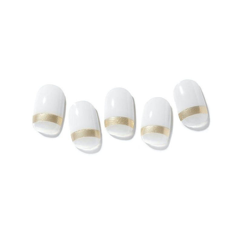 [Mister Bower] Volume Gel Nail – Gold French - COCOMO