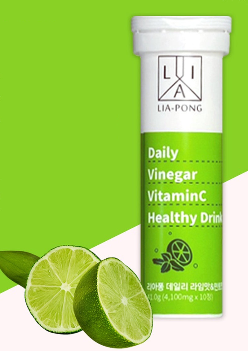 [LIAPONG] Apple Cider Vinegar Tablet Daily - Lime + Mint Flavour 41g (4100mg x 10 tablets)