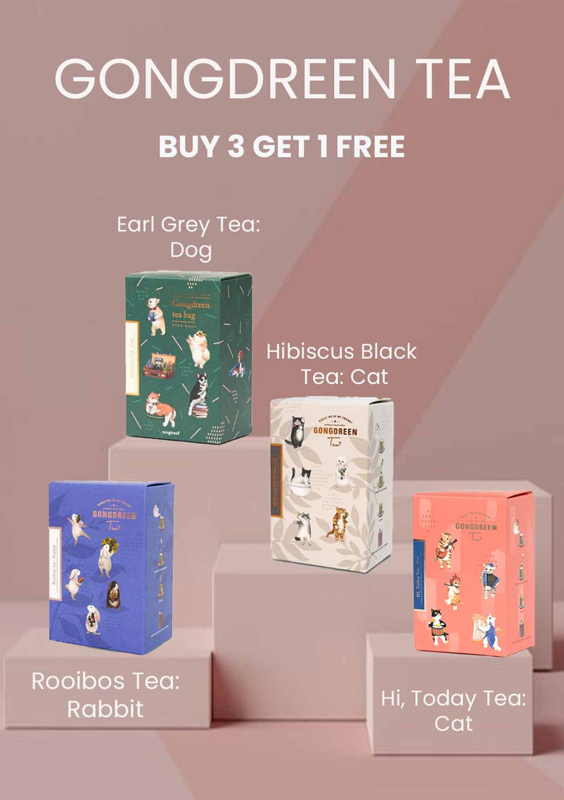 [GONGDREEN] (BUY 3 + 1 BOXES FREE) GONGDREEN TEA IN CAT DOG RABBIT - COCOMO