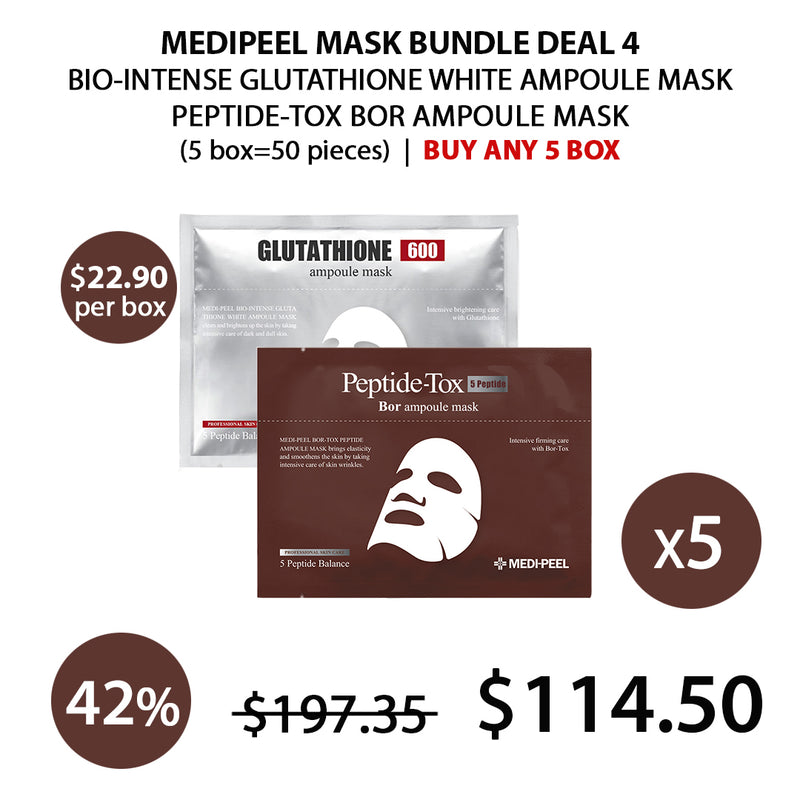 [MEDIPEEL] Medipeel Bio-Intense Glutathione Whitening Ampoule Mask | Medi-Peel Peptide-Tox Bor Ampoule Mask