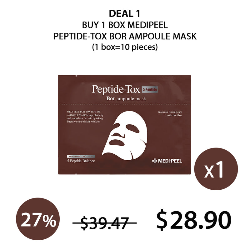 [MEDIPEEL] Medipeel Bio-Intense Glutathione Whitening Ampoule Mask | Medi-Peel Peptide-Tox Bor Ampoule Mask