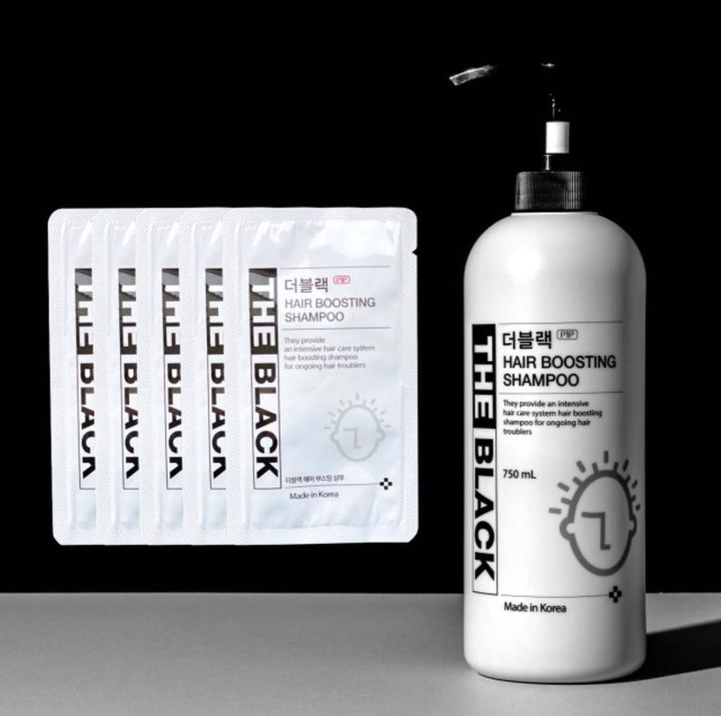 [THE BLACK] Hair boosting Shampoo 250ml/750ml & Hair Tonic 120ml + [Avocamo] Mask /Essence - COCOMO