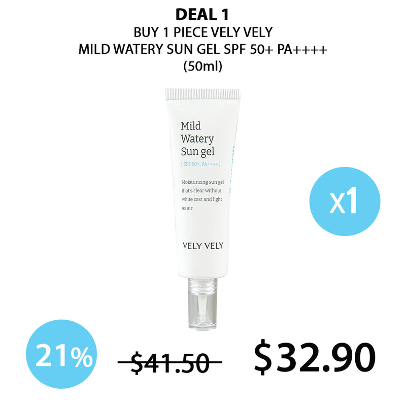 [VELY VELY] Mild Watery Sun Gel 50ml