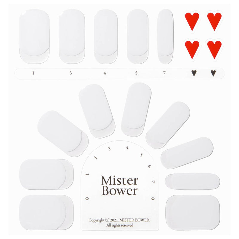 [Mister Bower] Volume Gel Nail – White French - COCOMO