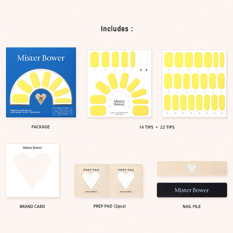 [Mister Bower] Volume Gel Nail – Mystery Yellow - COCOMO