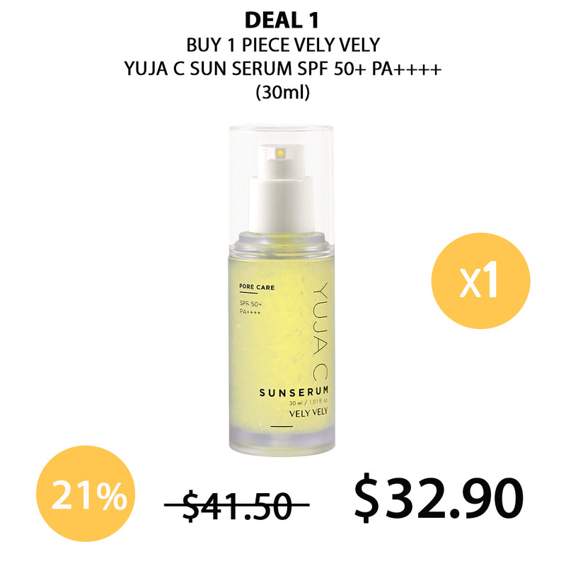 [VELY VELY] Yuja C Sun Serum SPF 50+ PA++++ 30ml